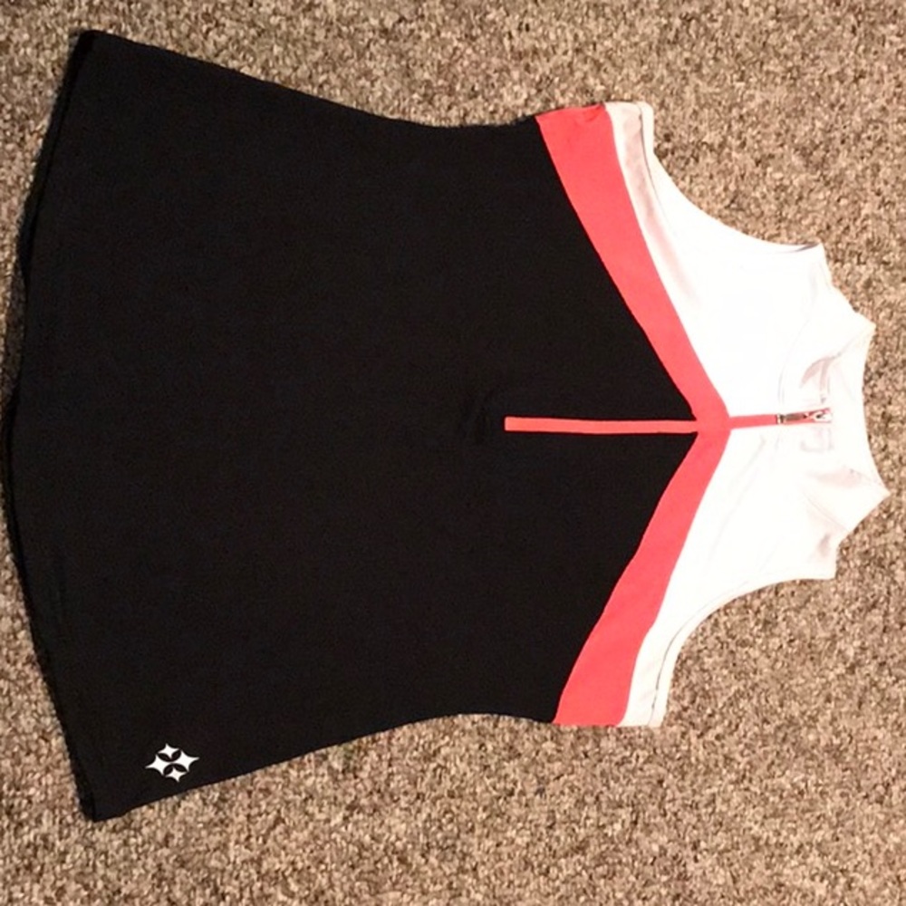 Jofit womens golf top sleeveless Black, pink, white. Size S
